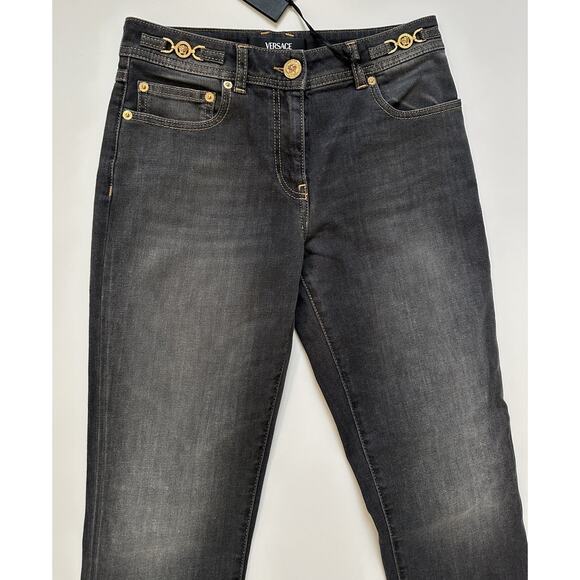 Versace Womens Stone Washed Denim Gray Jeans Size 25 US Italy 1013135 NWT $950 - Picture 4 of 16